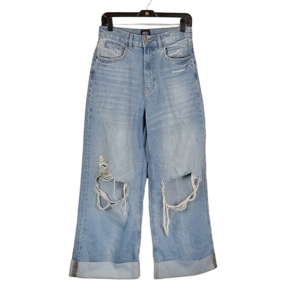 BDG Urban Outfitters Women's Skater Baggy Distressed Wide Leg Jeans Size 27 / 4 - Picture 1 of 8